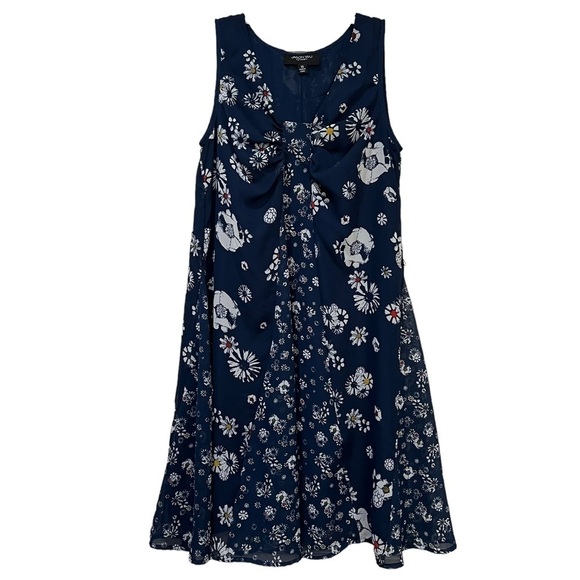 Jason Wu for Target XS Navy Blue Floral Print Sleeveless Tank Dress O - Picture 2 of 6